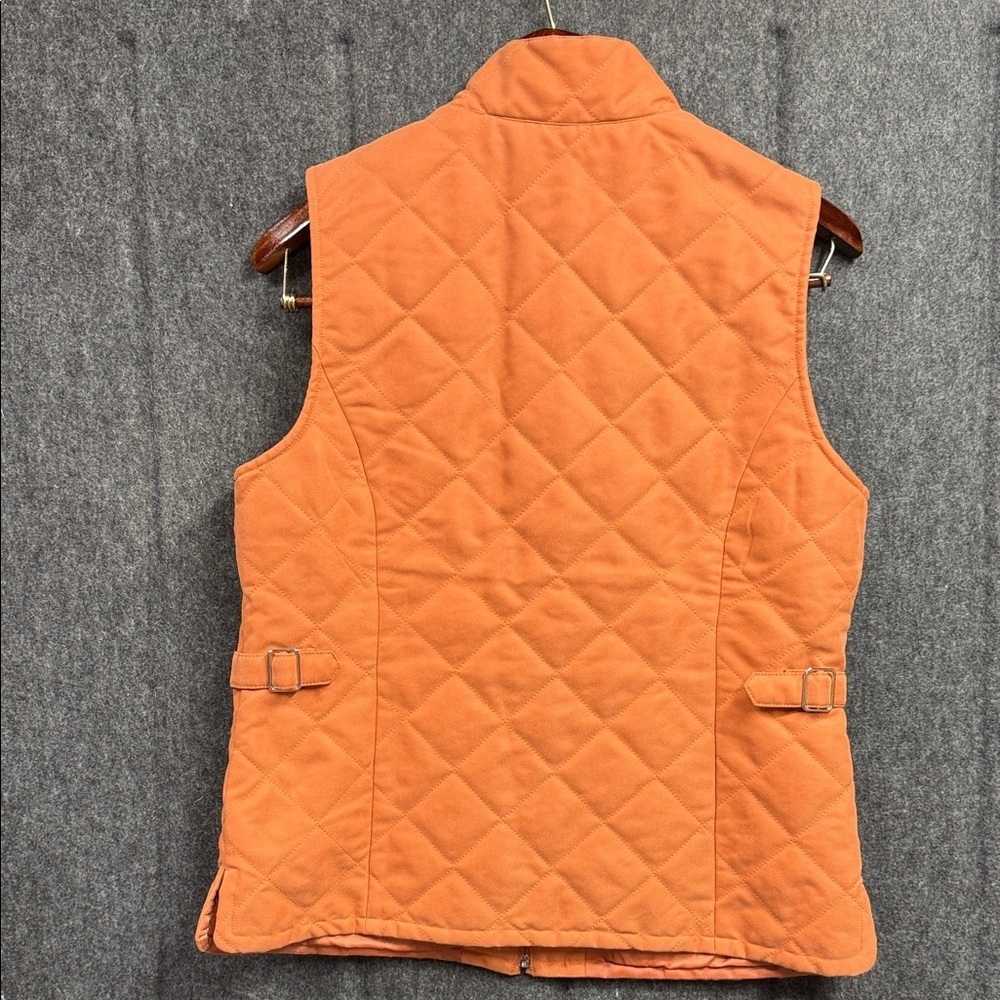 Orvis Women's Quilted Vest in Orange - Picture 3 of 4